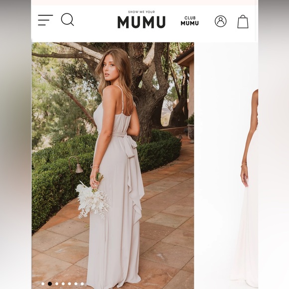 Beige / Taupe Beidesmaid Dress - Picture 2 of 3